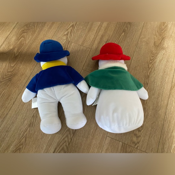 Pair of Plush Mr & Mrs Snow-people - Picture 2 of 4